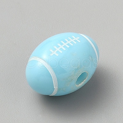 Opaque Acrylic European Beads SACR-CJC0001-34D-1