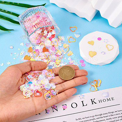 100G Plastic Sequins Beads PVC-TA0001-04D-1