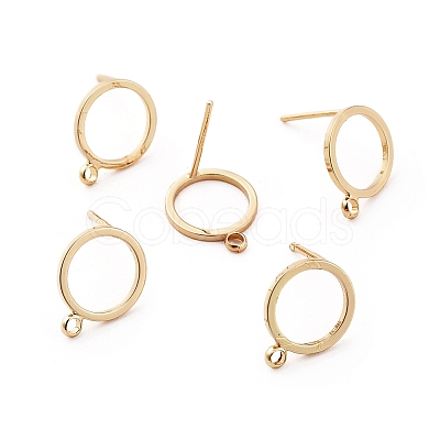 Brass Stud Earring Findings X-KK-S348-358-1