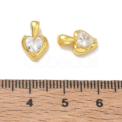 Brass Pave Clear Cubic Zirconia Charms CU-CBA6E4E-19G-C-1