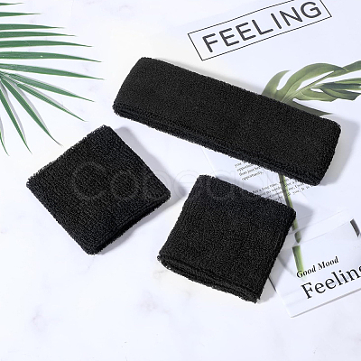 2 Bags Cotton Sports Headband & Wristband Set AJEW-CN0004-74B-1