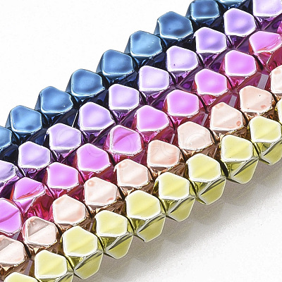 Electroplated Non-magnetic Synthetic Hematite Beads Strands G-S365-021-1