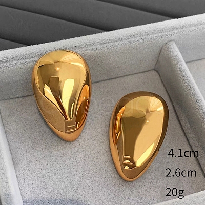 Teardrop Alloy Stud Earrings WG64463-21-1