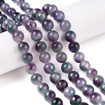 Dyed Natural White Jade Beads Strands G-T138-10mm-210-4-1