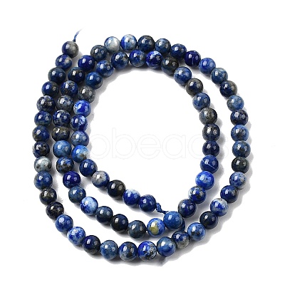 Natural Lapis Lazuli Beads Strands G-G344-A09-4mm-1