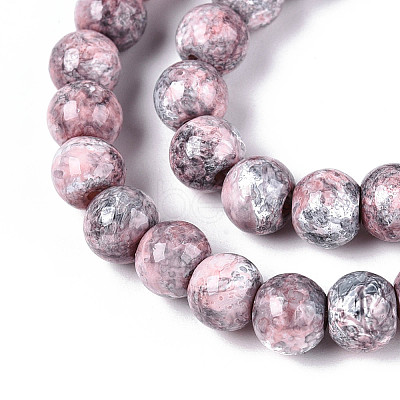 Baking Paint Glass Beads Strands DGLA-N016-6mm-03-1