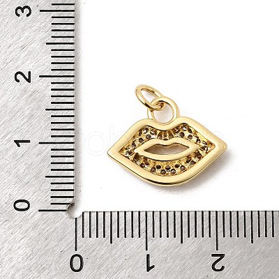 Brass Micro Pave Clear Cubic Zirconia Pendants KK-H267-061G-1