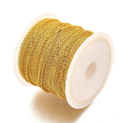 Rack Plating Brass Cable Chains CHC-M001-02G-02-1