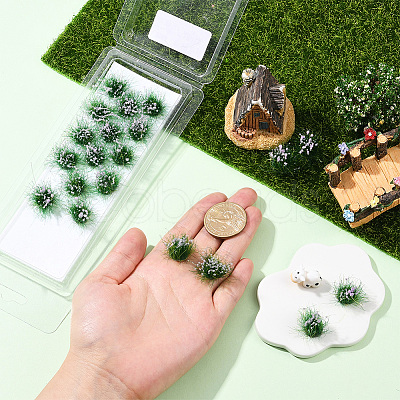 Resin Mini Grass Tufts AJEW-WH20120-10A-02-1