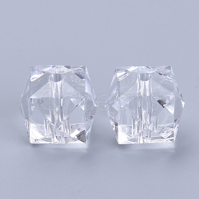 Transparent Acrylic Beads X-TACR-Q259-6mm-V01-1