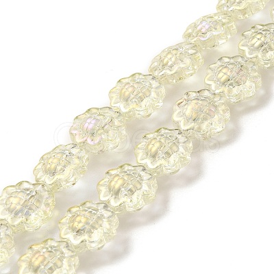 Transparent Electroplate Glass Beads Strands GLAA-G098-04L-1