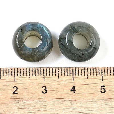 Natural Labradorite European Beads G-G740-14x8mm-37-1