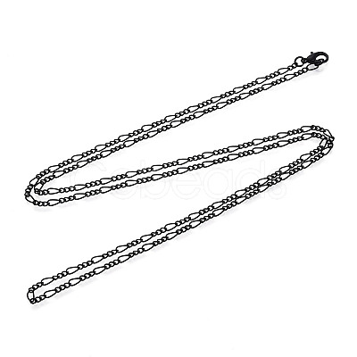 Brass Coated Iron Curb Chain Necklace Making MAK-T006-04A-1