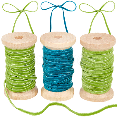 3 Rolls 2 Colors Velvet Ribbon OCOR-CP0001-20A-1