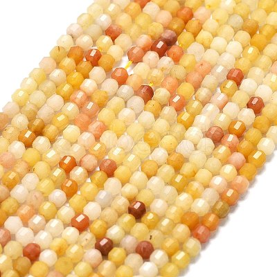 Natural Golden Silk Jade Beads Strands G-A260-A27-01-1