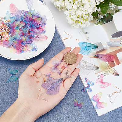 DIY Fabric Dangle Earring Making Kits DIY-AR0001-61-1