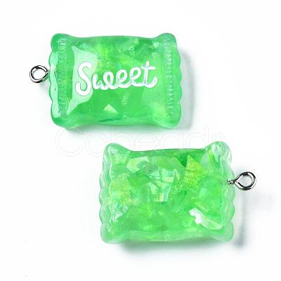 Transparent Resin Pendants X-RESI-S356-54A-02-1