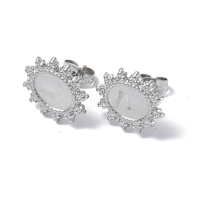 Non-Tarnish 304 Stainless Steel Stud Earring Findings STAS-F286-12P-1