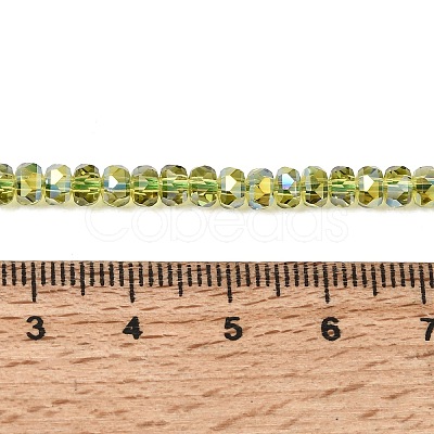 Electroplate Glass Beads Strands GLAA-Q105-03-02-1