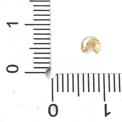 Brass Crimp Beads Covers KK-C156-08A-G-1
