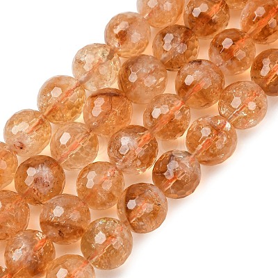 Natural Citrine Beads Strands GG-CBA59DD-C02-10mm-1