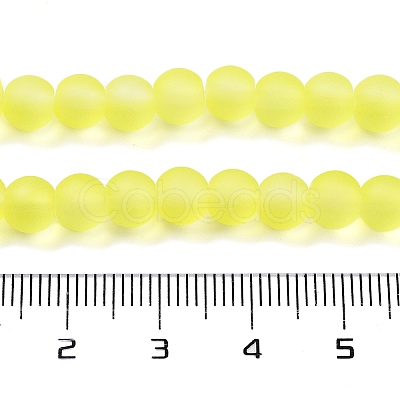Baking Paint Transparent Glass Bead Strands GLAA-S031-6mm-30-1