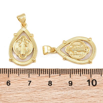 Brass Shell Pendants CU-CBA9482-05G-05-1