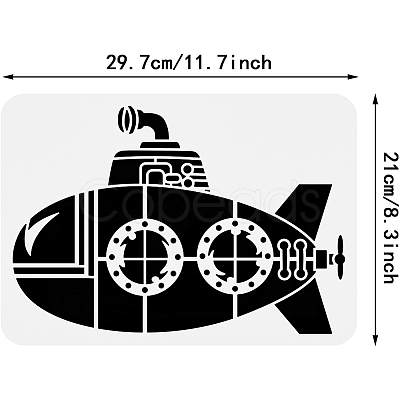 Plastic Drawing Painting Stencils Templates DIY-WH0396-0090-1