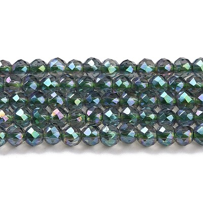 Electroplate Transparent Glass Beads Strands LS-GLAA-H021-01B-FR01-1