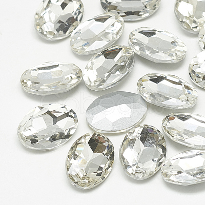 Pointed Back Glass Rhinestone Cabochons RGLA-T080-13x18mm-1