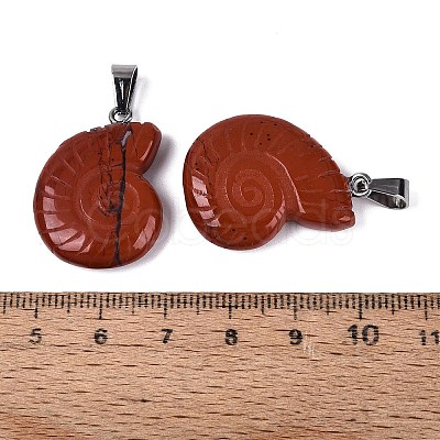 Natural Red Jasper Pendants G-Q601-45F-1