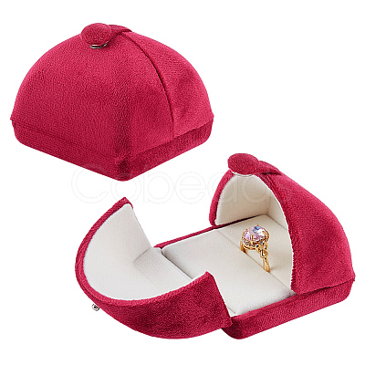 Velvet Finger Ring Package Boxes CON-WH0085-195A-1