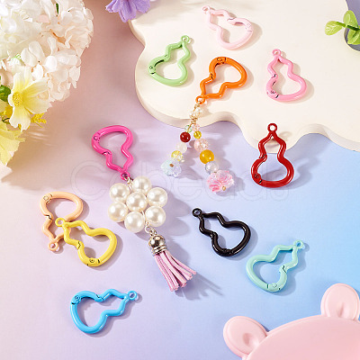 10Pcs Spray Painted Spring Gate Rings FIND-TA0008-87-1