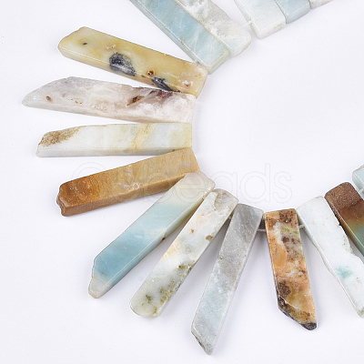 Natural Flower Amazonite Beads Strands G-S355-18-1