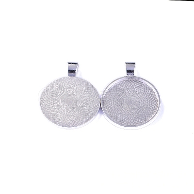 Alloy Pendant Cabochon Settings FIND-WH0161-83S-1