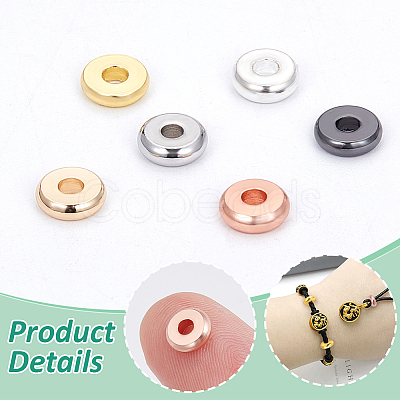 300Pcs 6 Style Brass Spacer Beads KK-PH0011-26-1