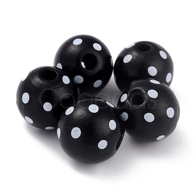 Dyed Natural Wooden Beads WOOD-O005-01D-1