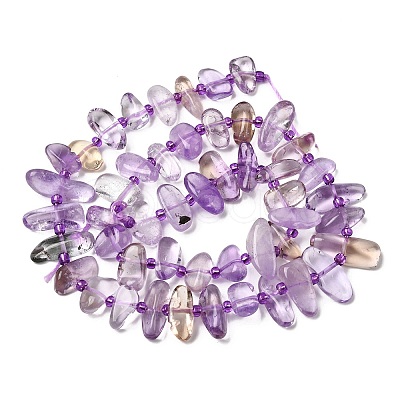 Natural Ametrine Beads Strands G-L649-A09-01-1