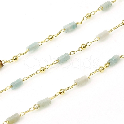 Handmade Natural Amazonite Beaded Chains CHC-E021-01C-1
