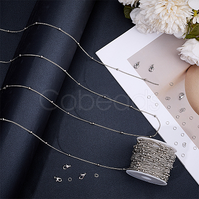 DIY Brass Curb Chain Bracelet Necklace Making Kit DIY-BBC0001-87P-1