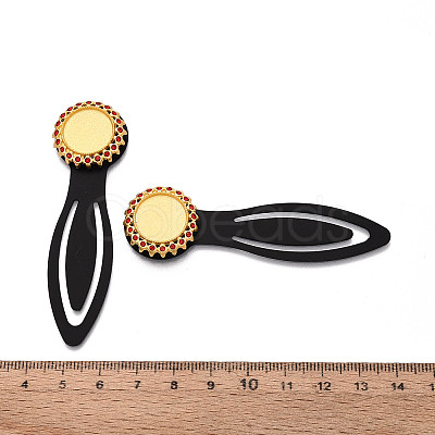 Alloy & Iron Bookmark Cabochon Settings PALLOY-N184-02G-1