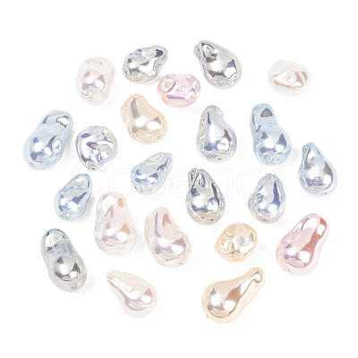 Electroplated Glass Imitation Pearl Beads GLAA-A044-06-1