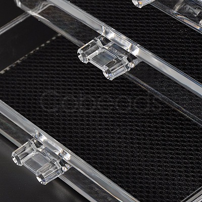3 Compartments Plastic Jewelry Storage Boxes OBOX-O002-05-1