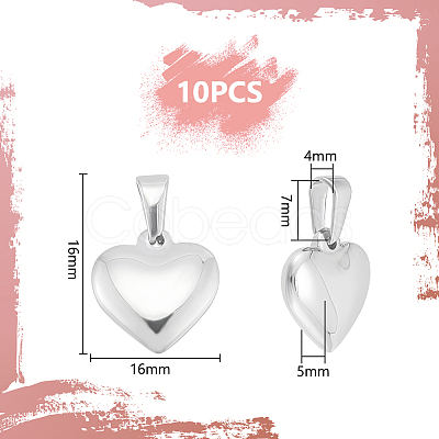 10Pcs 304 Stainless Steel Pendants STAS-UN0053-24-1