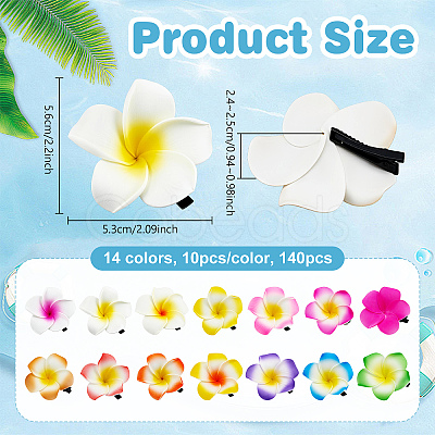 140Pcs 14 Colors EVA Alligator Hair Clips PHAR-DR0001-02-1