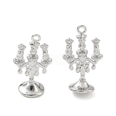 Brass Micro Pave Clear Cubic Zirconia Pendants KK-K351-75P-1