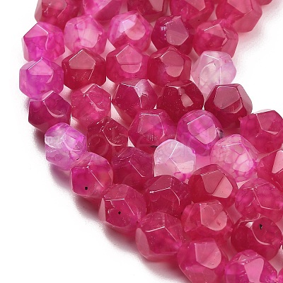 Natural Agate(Dyed & Heated) Beads Strands G-K425-B07-01-1