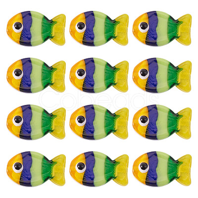 12Pcs Handmade Lampwork Beads LAMP-TA0001-74D-1