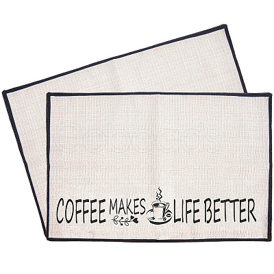 Coffee Theme Cotton and Linen Cup Mats AJEW-WH0201-013-1