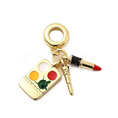 Brass European Dangle Charms KK-A268-35G-1